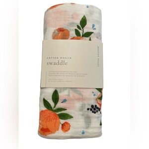 little unicorn Cotton Muslin Swaddle Blanket - Watercolor Roses
